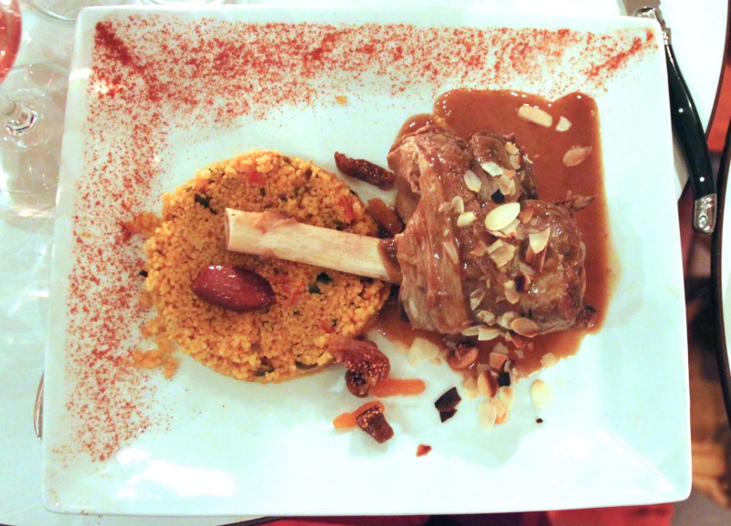 Main Course: Lamb with cous cous